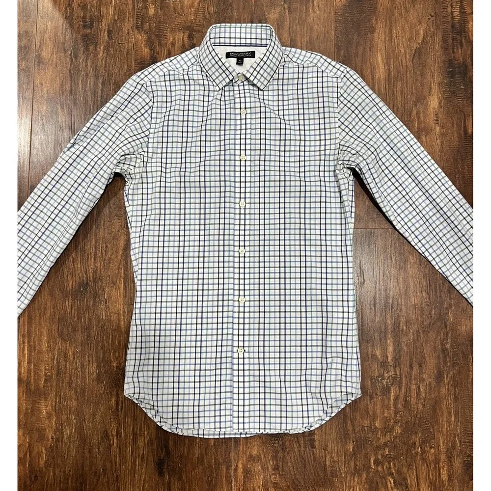 Banana Republic Mens Button Down Shirt Non Iron Slim Fit XS
